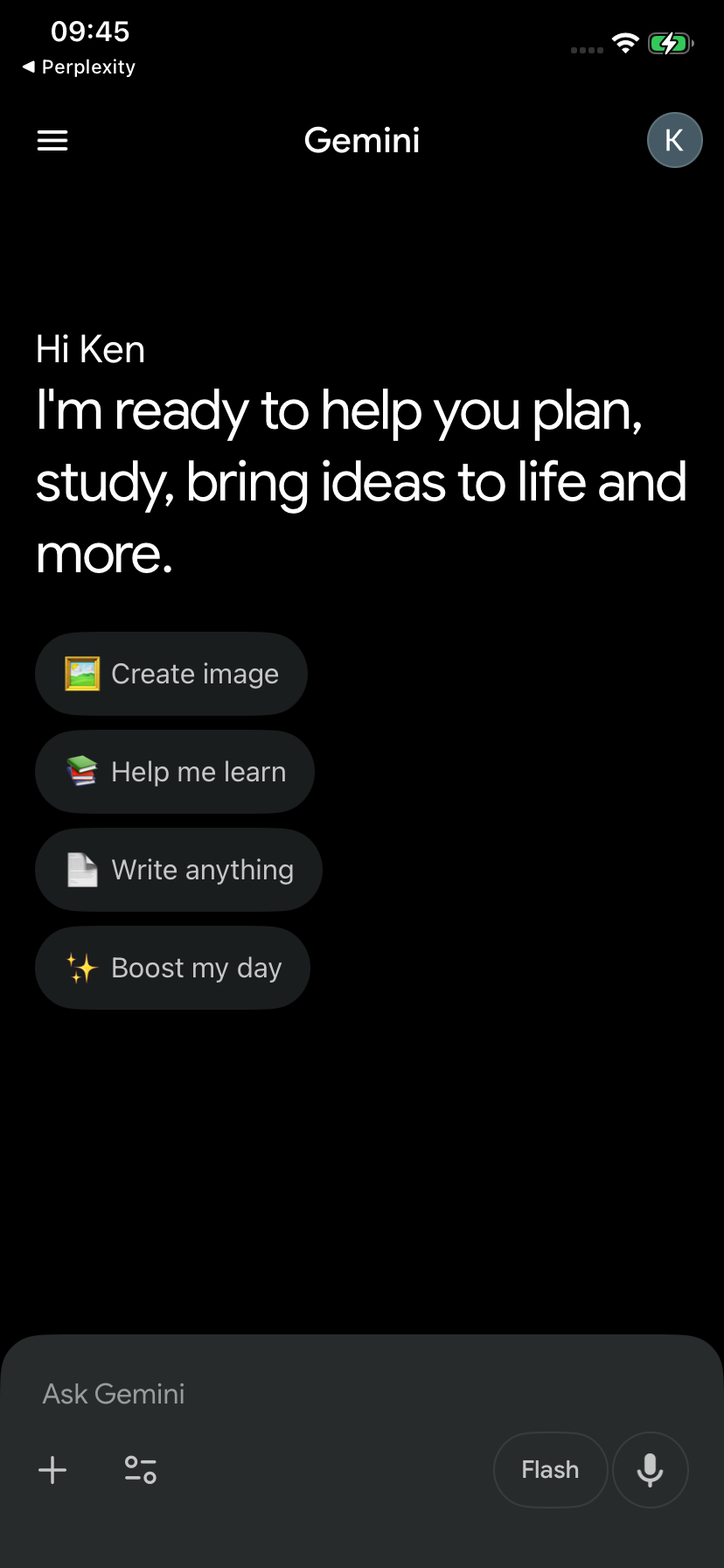 Google Gemini — Gemini Welcome Screen — v1.2026.1870008