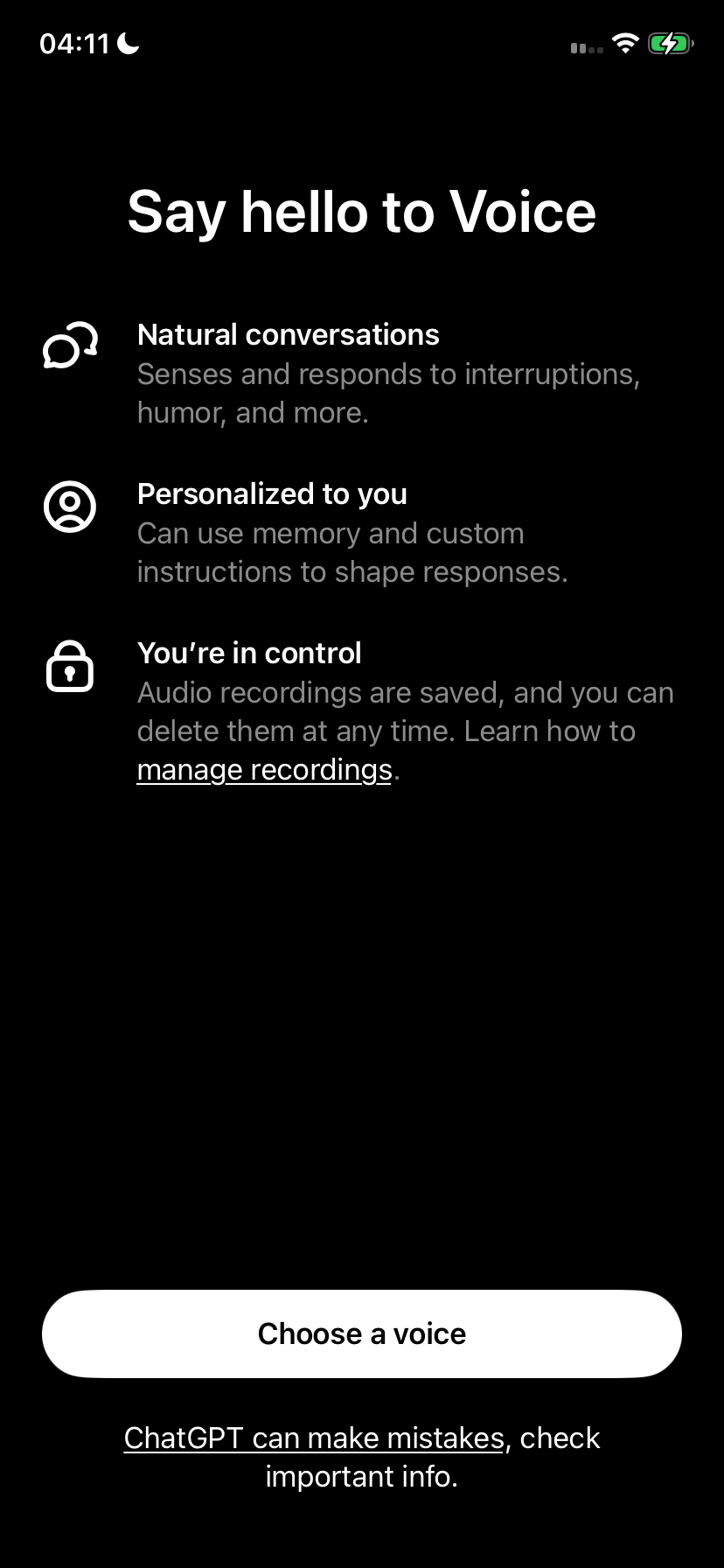 ChatGPT - Voice Mode Intro Screen - v1.2026.125